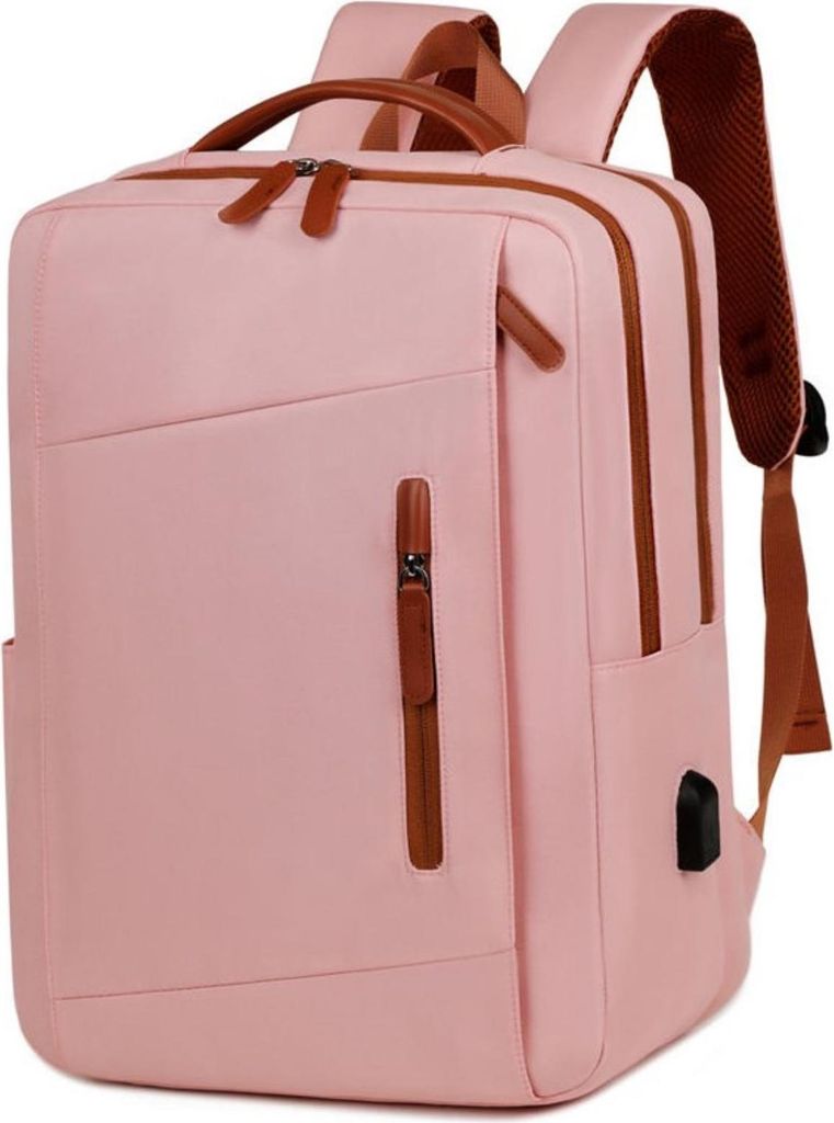 Damen Rucksack Schultertasche Damentaschen Cityrucksack Businessrucksack Florals Rosa