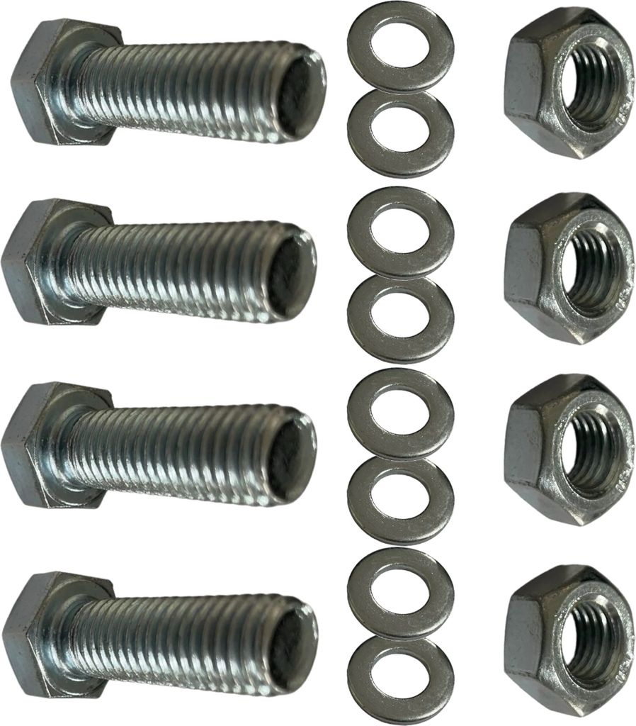 4 x Schraubenset Befestigungssatz für Gitterroststufe Treppenstufe feuerverzinkt