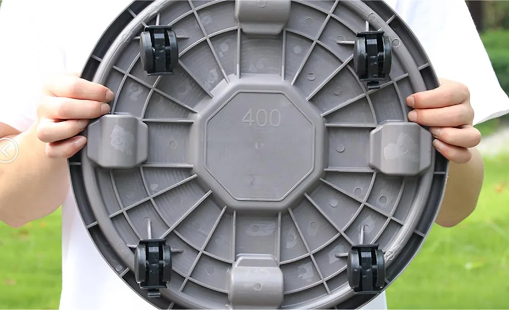 Support de Pot Mobile Rond avec Roue Universelle pour Vase Épais