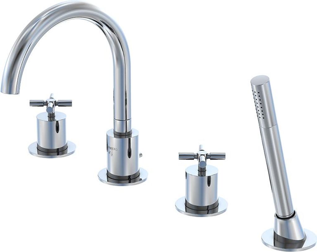 Steinberg Serie 250 Wannenarmatur, 4-Loch, schwenkbar, Wannenrandmontage, Ausladung 192 mm, 2502400