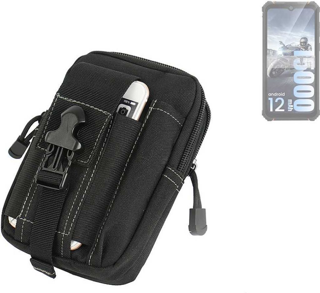 K-S-Trade Gürtel Tasche kompatibel mit Hotwav W10 Gürteltasche Holster Schutz Hülle Handy Hülle Smartphone outdoor Handy-Hülle schwarz