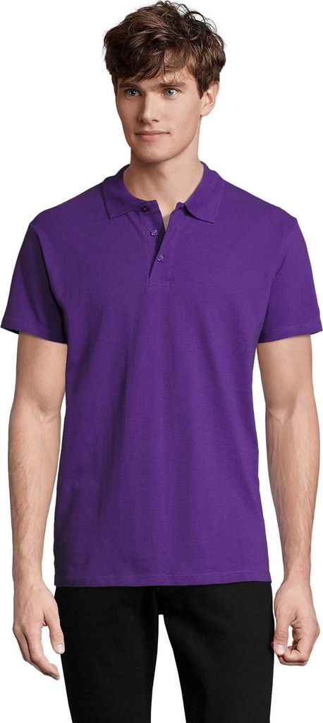 SOLS - "Spring II" Poloshirt für Herren LT2629 (S) (Dunkel-Lila)