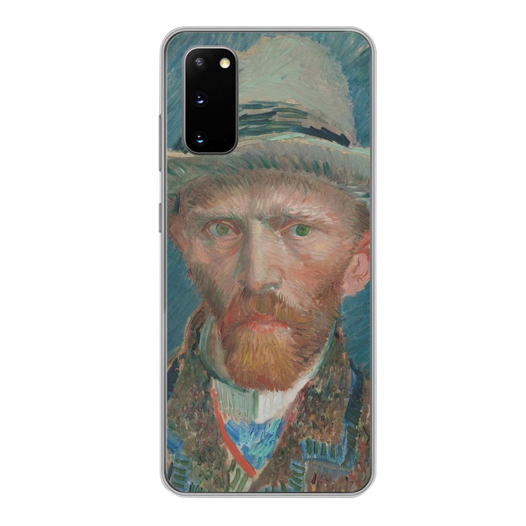 MuchoWow Handyhülle Schutzhülle Hülle für Samsung Galaxy S20 Selbstporträt 1887 - Gemälde von Vincent van Gogh Silikon Softcase Handy Hüll...