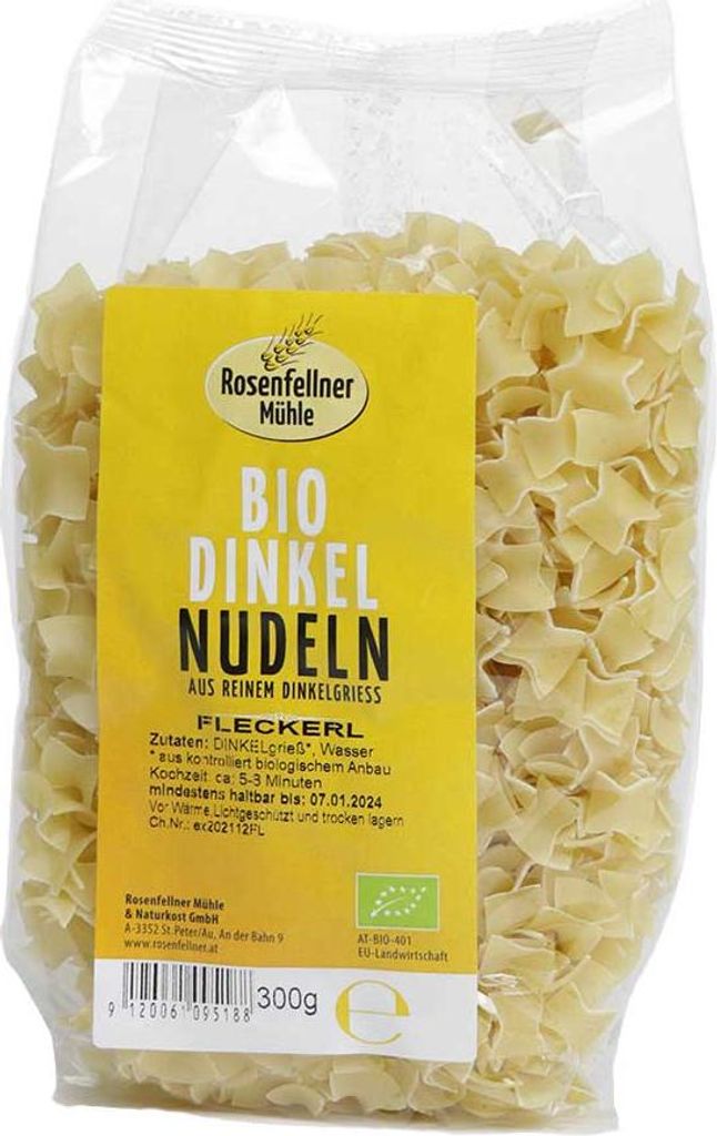 Dinkelteigwaren Fleckerl 300g - ballaststoffreich - hoher Eiweißgehalt - reich an Vitaminen und Mineralstoffen von Rosenfellner Mühle