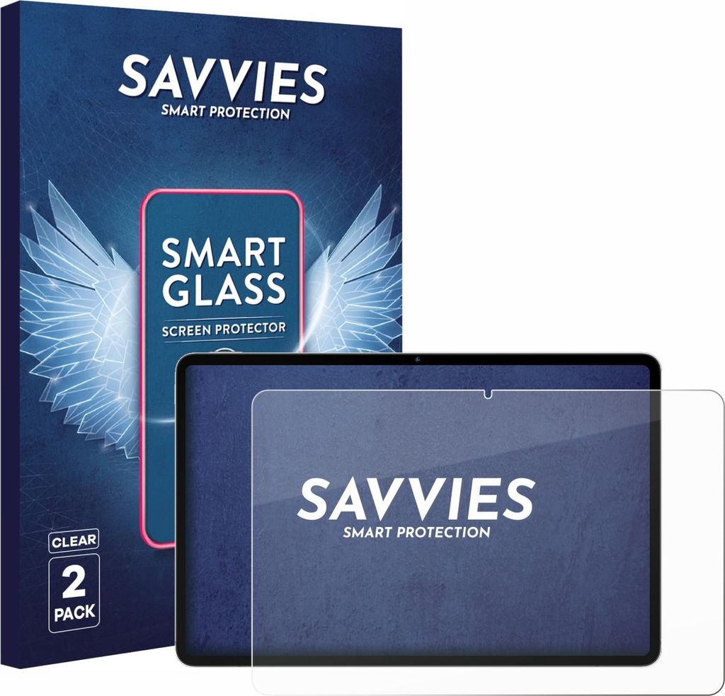 2x Savvies Schutzglas Folie für Blackview Oscal Elite 1 12.1" 9H Panzer Schutzfolie Glas Displayschutz klar transparent