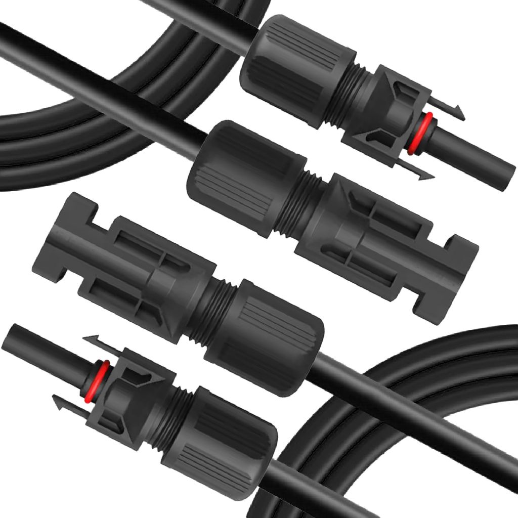 Solar Kabel Photovoltaik Solarkabel Verlängerungskabel + 1500V Stecker 4mm² 6mm²Länge:2x 7m 4mm²;Steuersatz:0% gem. § 12 Abs. 3 UStG