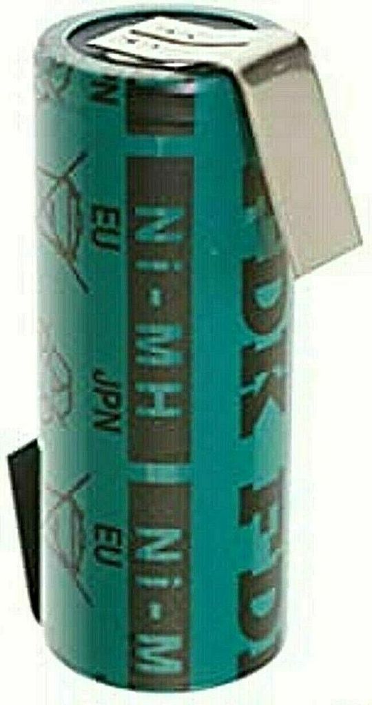 FDK / Sanyo Akku 1,2 V 2700 mAh A Zelle NiMh 17 mm x 50 mm mit Lötfahne U
