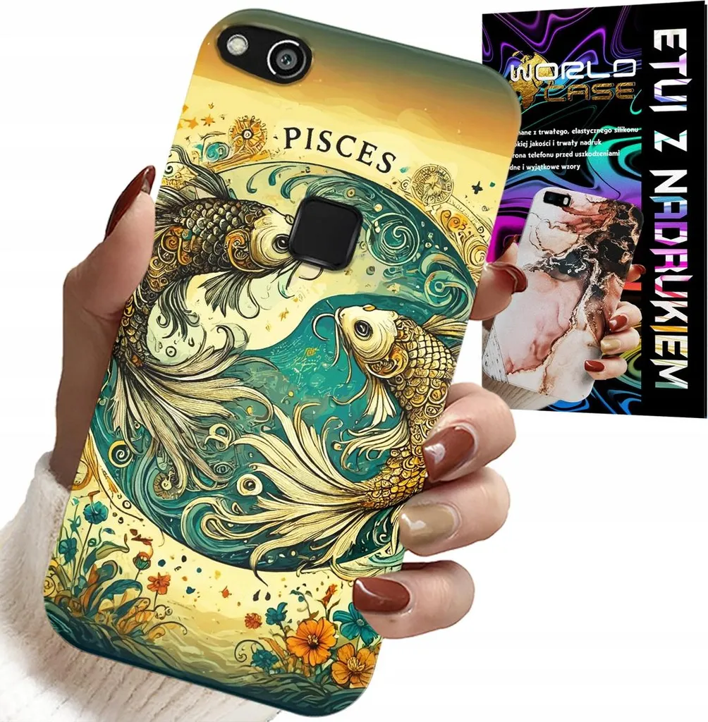 Custodia Luxury Zodiaco Pesci per Huawei P9 Lite 2016 + Pellicola