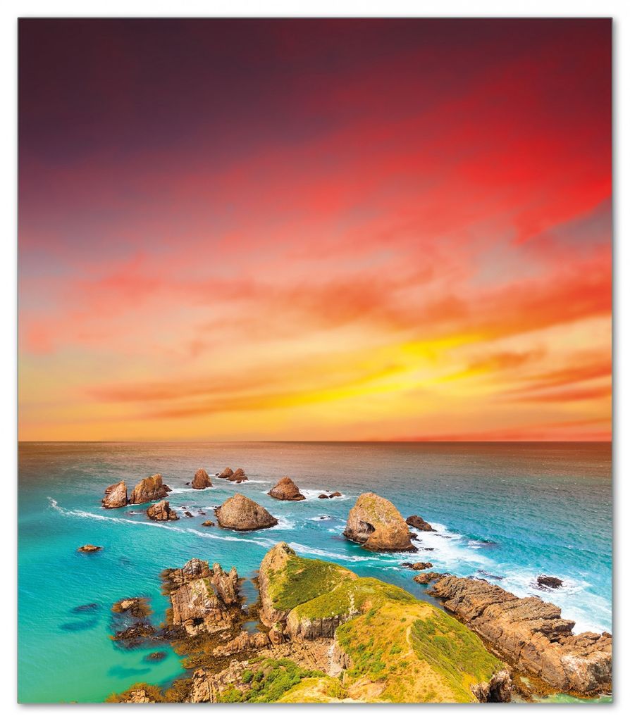 Wallario Herdabdeckplatte aus Glas, Größe 52 x 60 cm 1-teilig, Motiv Himmel am Abend