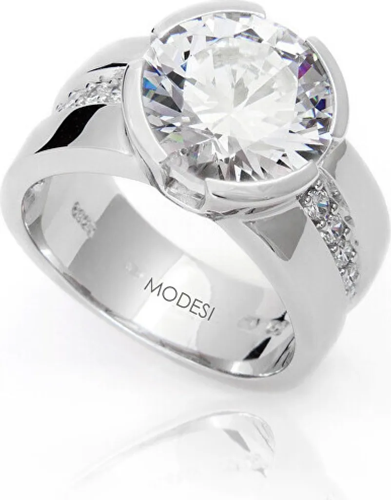 Bague JA16615CZ argentée taille 53 mm - Bijou chic et brillant serti de CZ