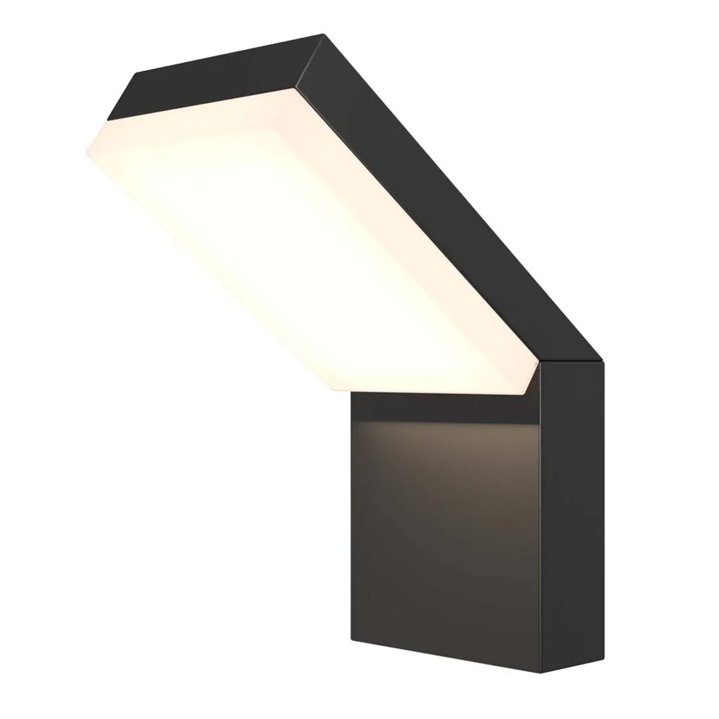 Applique murale LED extérieur en aluminium noir H 22 cm design IP65