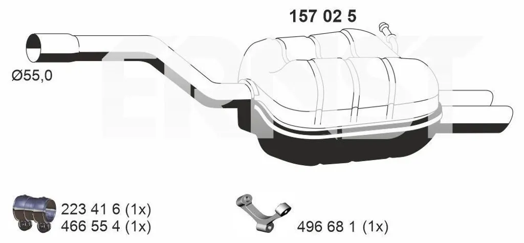 Supprimer le bruit d'échappement sur Golf VI Variant 2005 : ERNST 157025