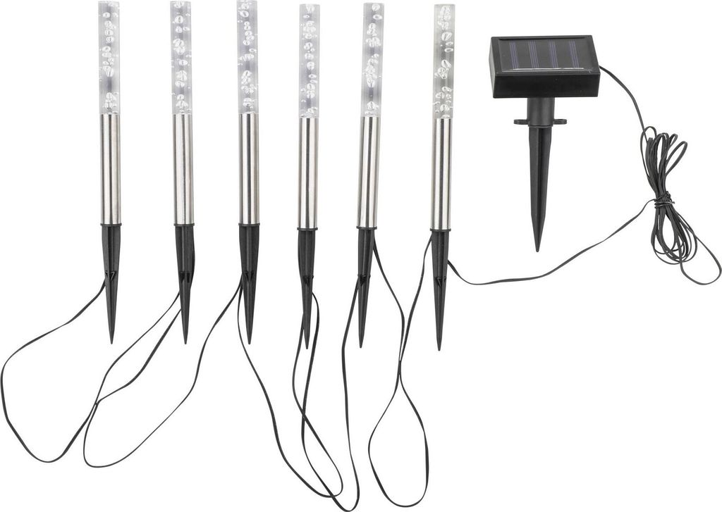 HI Solar-LED-Leuchten mit Blasen-Design 6 Stk. Produktbild 2