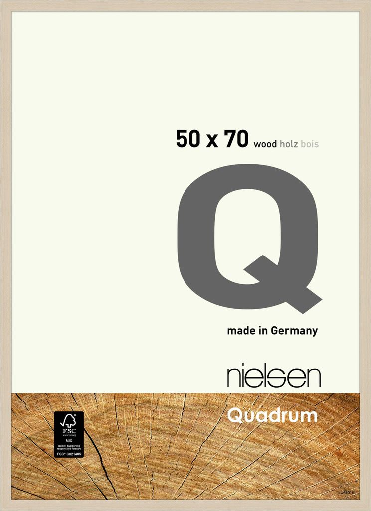 nielsen Holz Bilderrahmen Quadrum, 50x70 cm, Ahorn