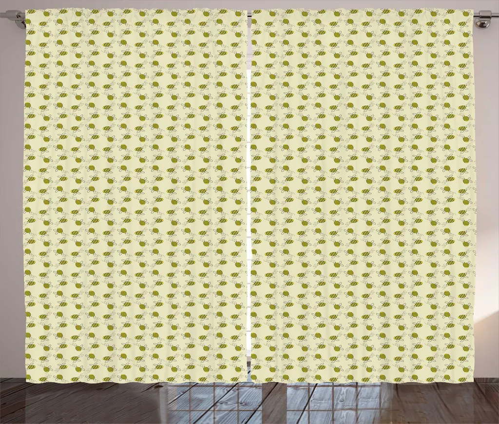 Rideau universel Abeille 280x225 cm pour habiller vos grandes vitres