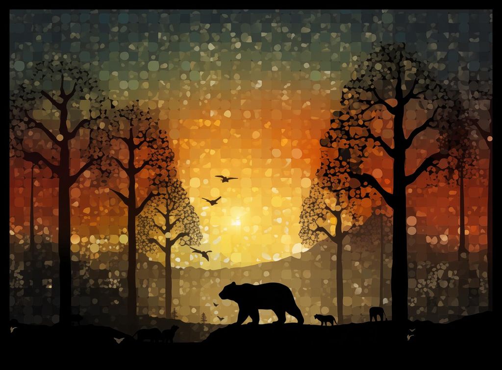 Plakat 55x40cm Westen im Wilden Wald