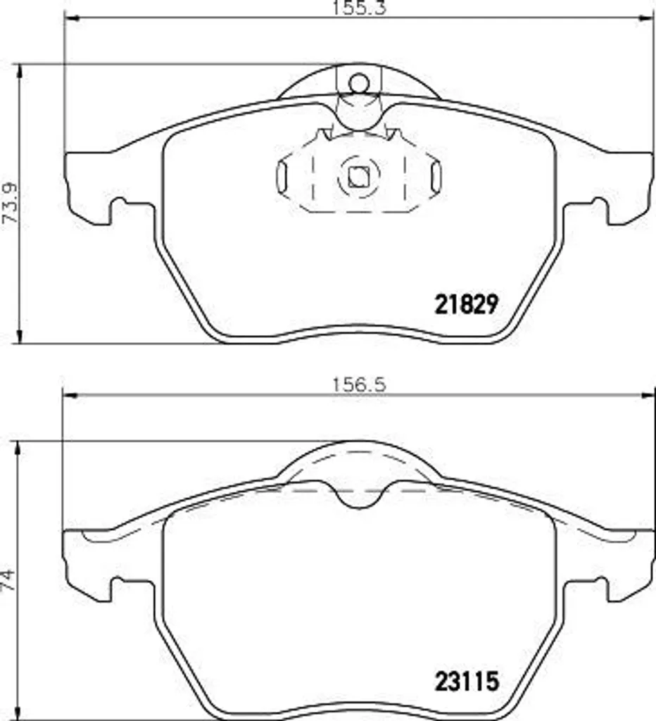 Plaquettes de frein HELLA 8DB 355 007-771 pour Opel Vectra B J96 OE 9195146