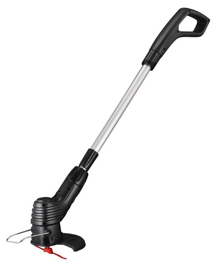 Akku-Rasentrimmer, kabelloser Gartentrimmer, Schwarz, Akku-betrieben, Minimalistischer Stil, Empfohlen für Gartenpflege