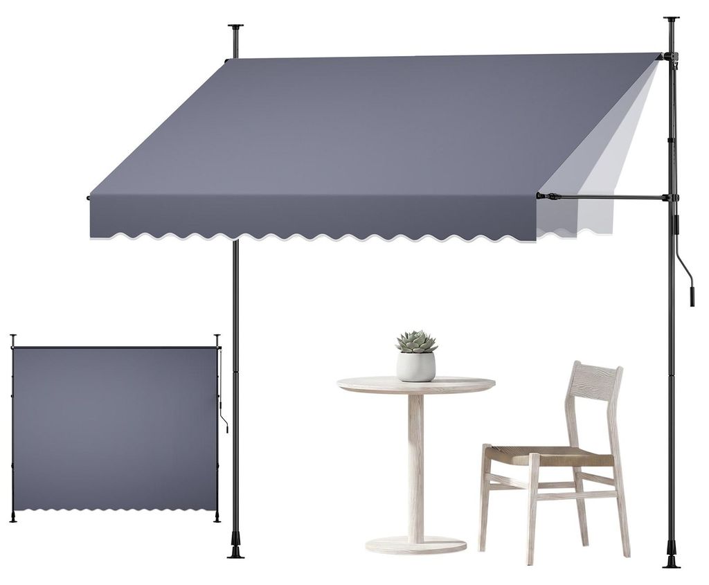 VEVOR Manuelle Ausziehmarkise, 10 x 8 ft Außenpatio-Markise Produktbild 