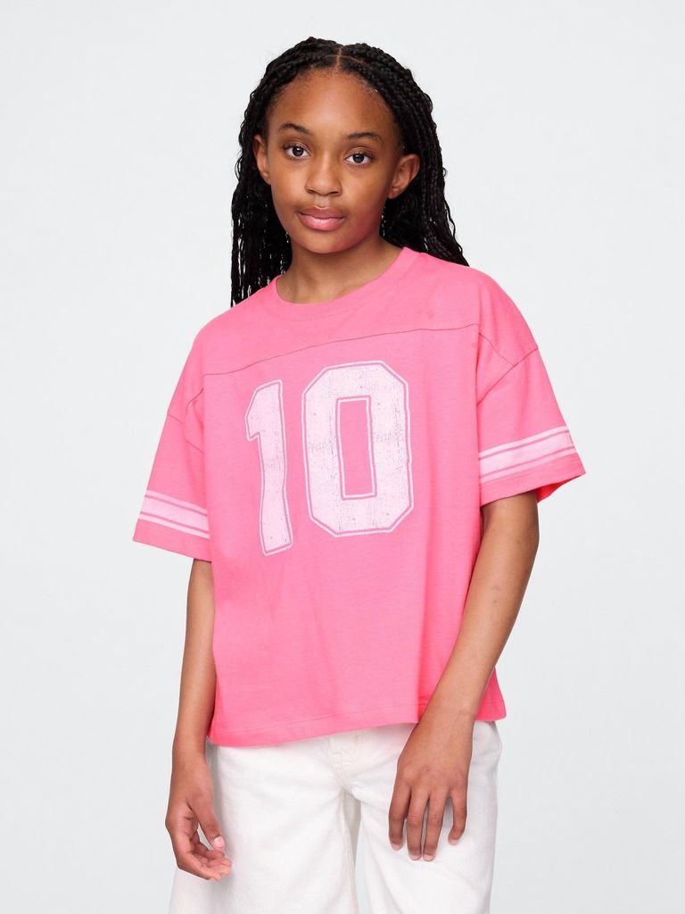 GAP Übergroßes Varsity-T-Shirt für Kinder 780445-00__S