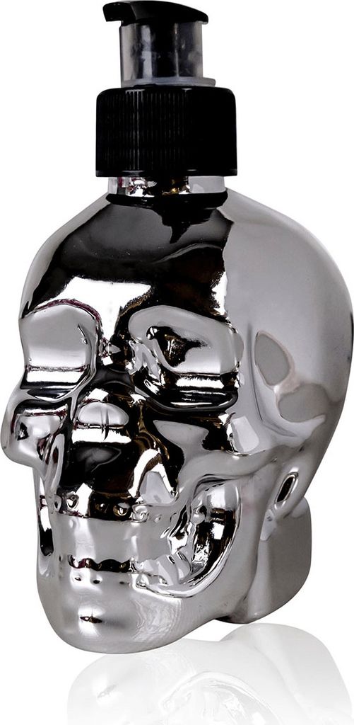 Accentra  Seifenspender Totenkopf mit Flüssigseife im Produktbild 