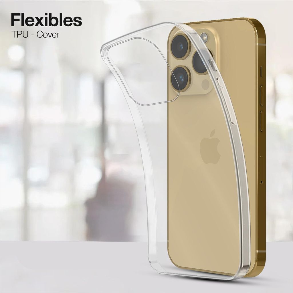 Slim Cover für Apple iPhone 15 Pro Max Hülle Transparent Flexibel Elastisch Backcover Schutzhülle Handyhülle