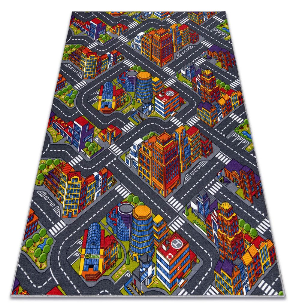 Tapis enfant RUELLES BIG CITY GRANDE VILLE gris gris Image du produit 