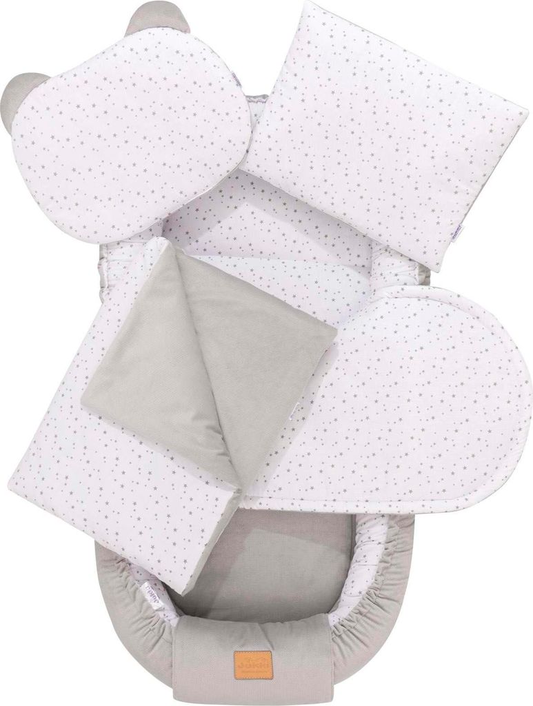 Twinkle Stars & Grey Velvet 5-teiliges Set XXL Babynest