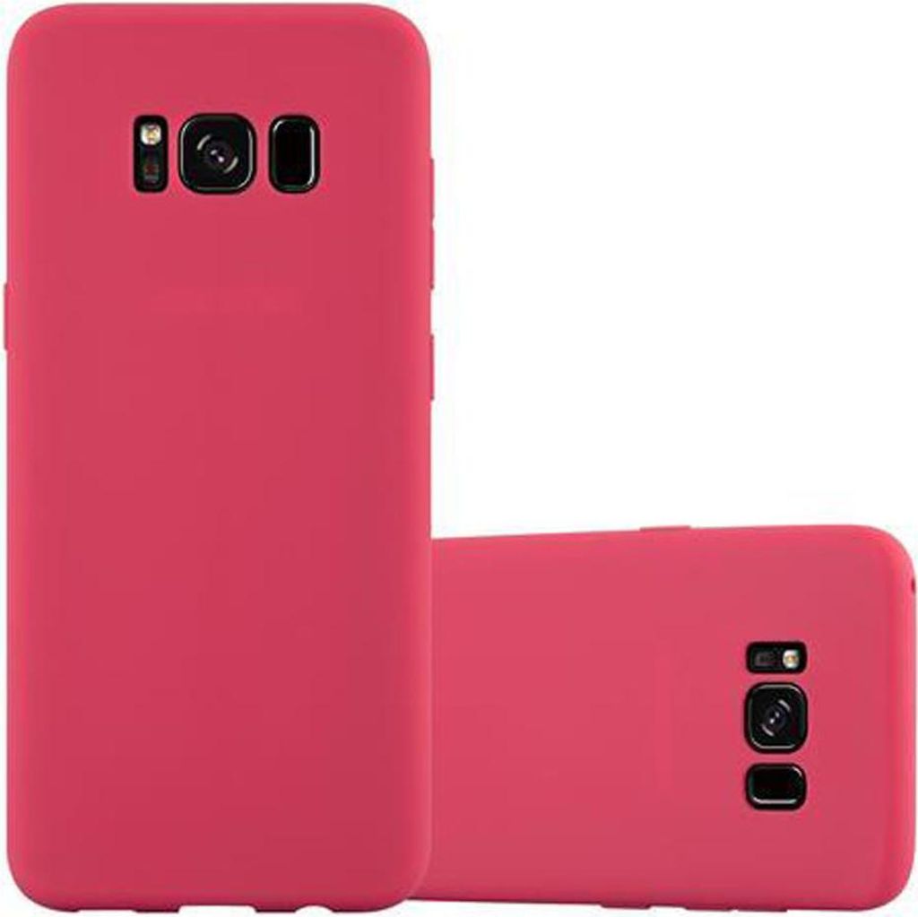 Cadorabo Hülle für Samsung Galaxy S8 Schutzhülle in Rot Handyhülle TPU Silikon Etui Case Cover
