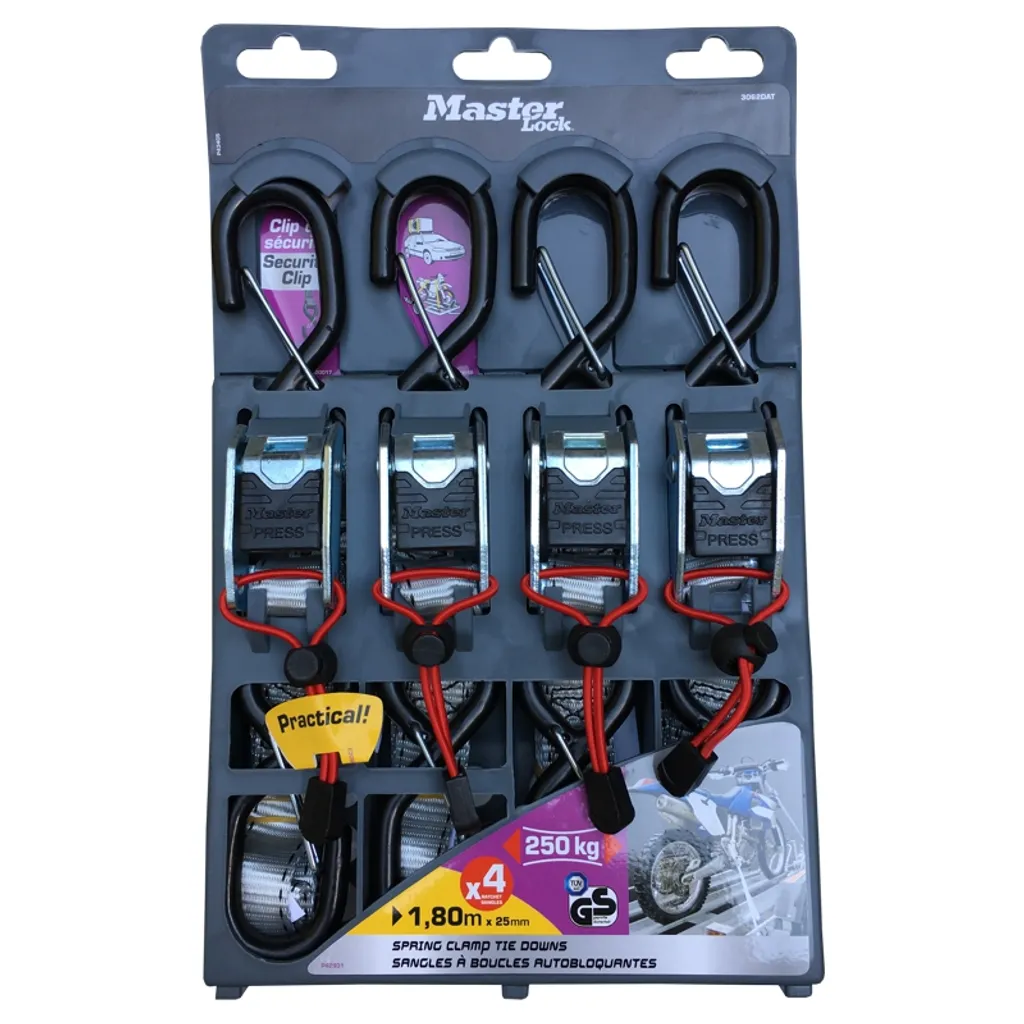 Sangle d'arrimage 1,8 m MasterLock pour transport vélo et remorque - 4