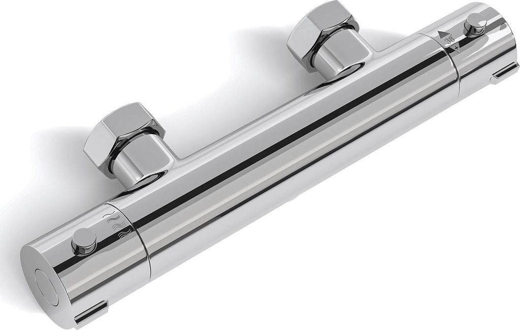 LOMAZOO Thermostat-Duscharmatur ohne Chrom Umsteller - 12cm