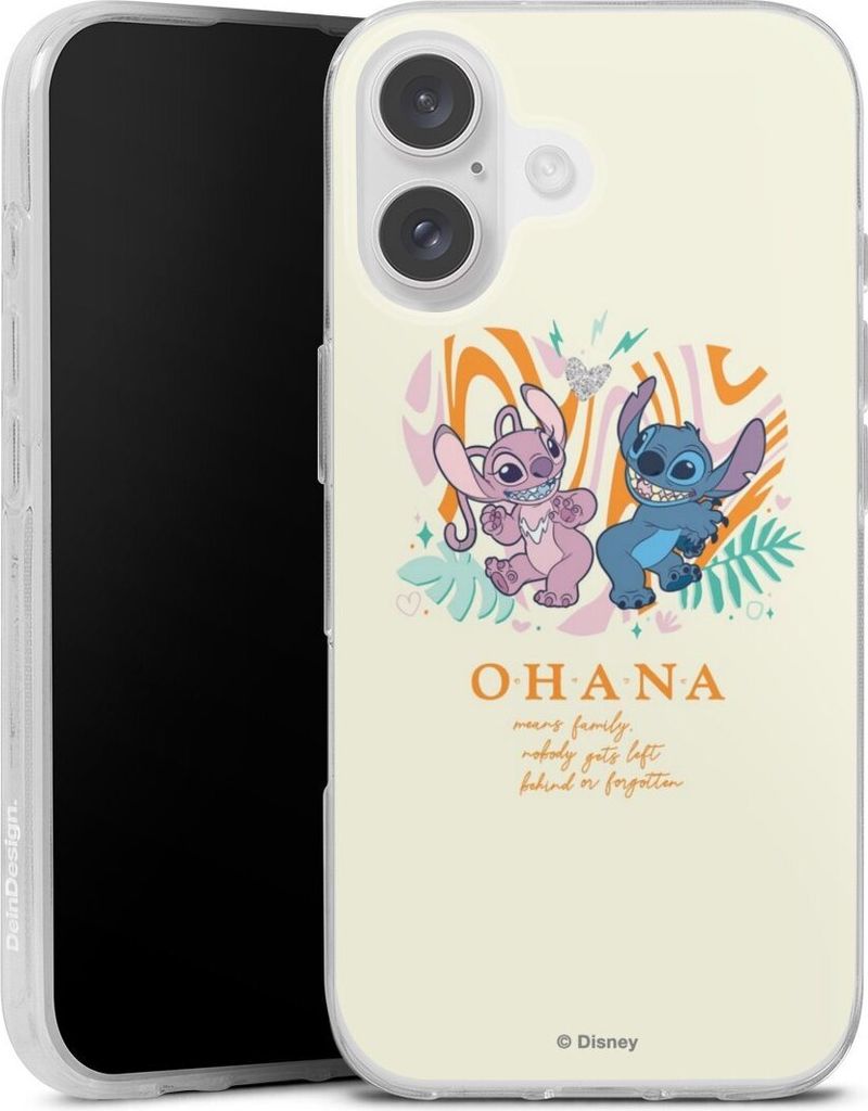 DeinDesign Handyhülle für Apple iPhone 16 Silikon Hülle Case Smartphone Schutzhülle Disney Offizielles Lizenzprodukt Lilo & Stitch