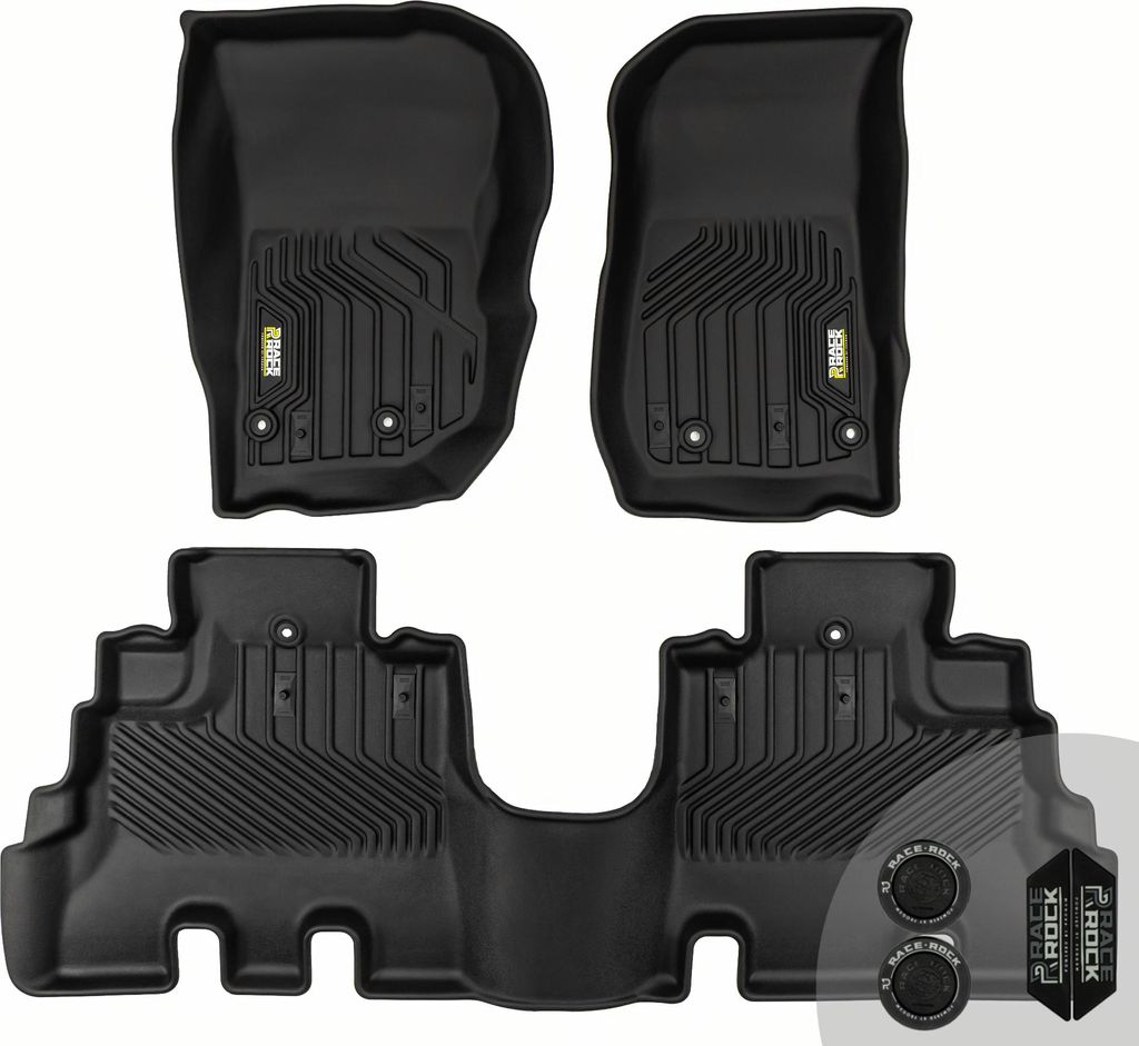 FROGUM Race Rock Autofussmatten 2in1 TPE + Velours für Jeep Wrangler III Rubicon 2006-2018