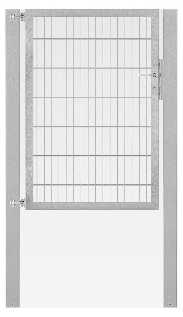 Einzeltor Flexo Plus mit Zubehör | verschiedene Breiten und Höhen | Pfostenstärke 100 x 100 mm | feuerverzinkt | Breite 100 cm | Höhe 140 cm