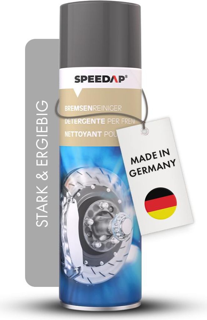 SPEEDAP Bremsenreiniger | Entfernt Öl, Fett, Silikon & Schmutz | Hochdruckspray für Bremsscheiben & Metallteile | Rückstandsfrei & schnell ablü...