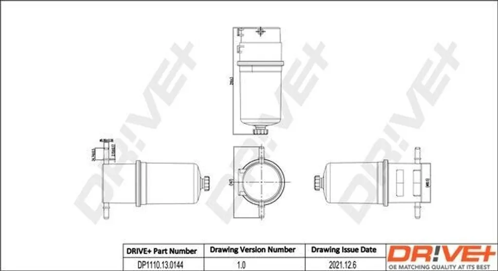 Filtre à carburant Dr!ve+ DP1110.13.0144 pour VW Crafter 2E/2F OE 2H0127401