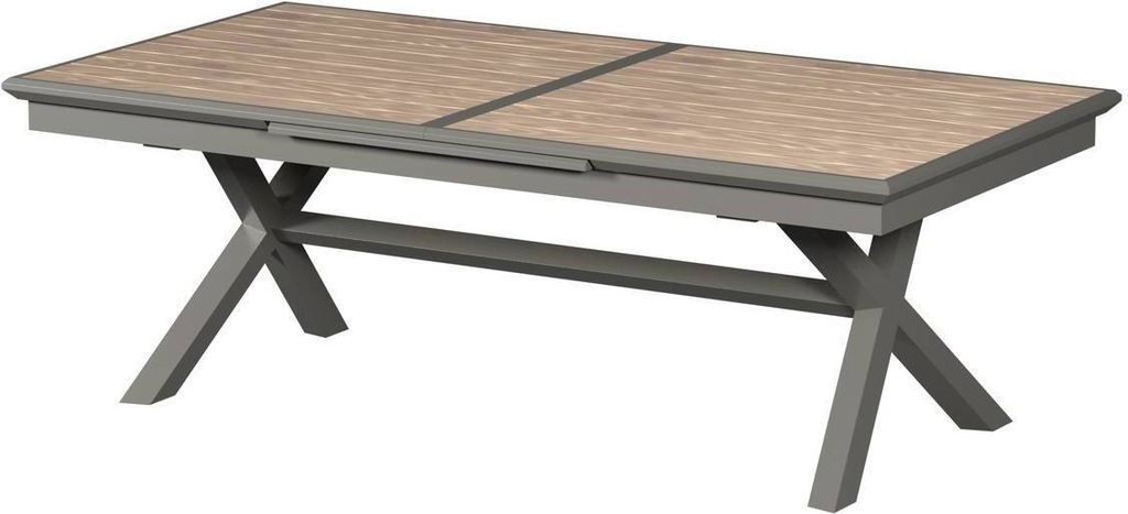 Ausziehbarer gartentisch "axiome" mit holzeffekt honey & Produktbild 