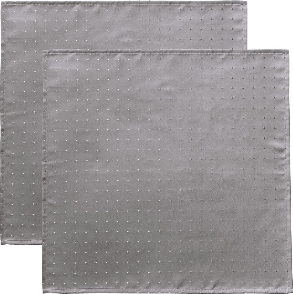 Curt Bauer Serviette Petito" 2er-Pack silber 50x50 cm"