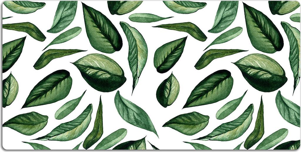 Schreibtischmatte Tischunterlage 120x60 cm Mauspad - Grüne Blätter