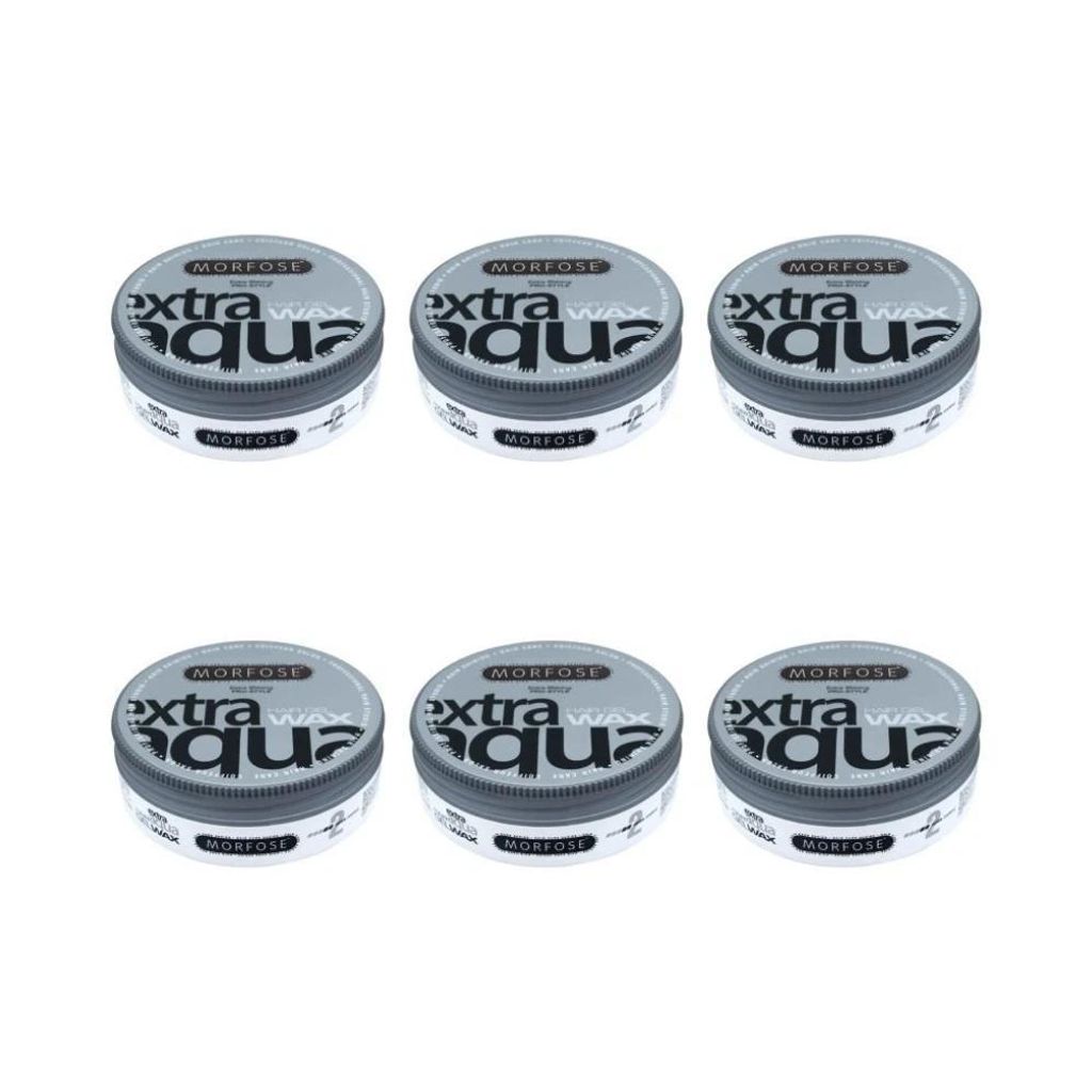 6X Morfose Weiß Extra Aqua Gel Wax 175 ml Wasserbasiertes Produktbild 