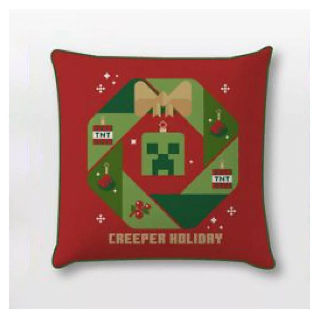 Minecraft Creeper Kerstdecoratie, kussenhoes, 40x40 cm Productafbeelding 