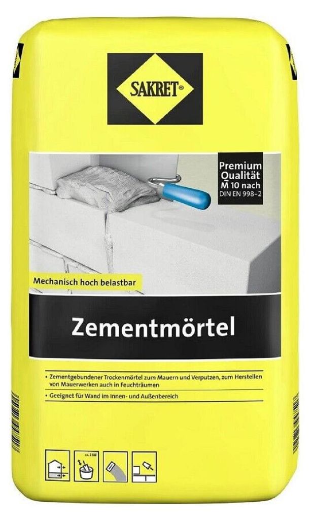 SAKRET Zementmörtel 10 kg Sack Produktbild 