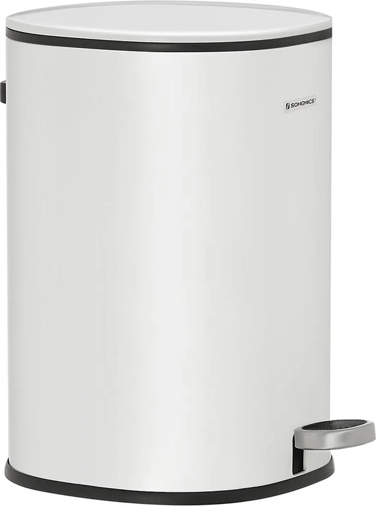 Poubelle noire 5L en acier design avec couvercle et seau hygiénique