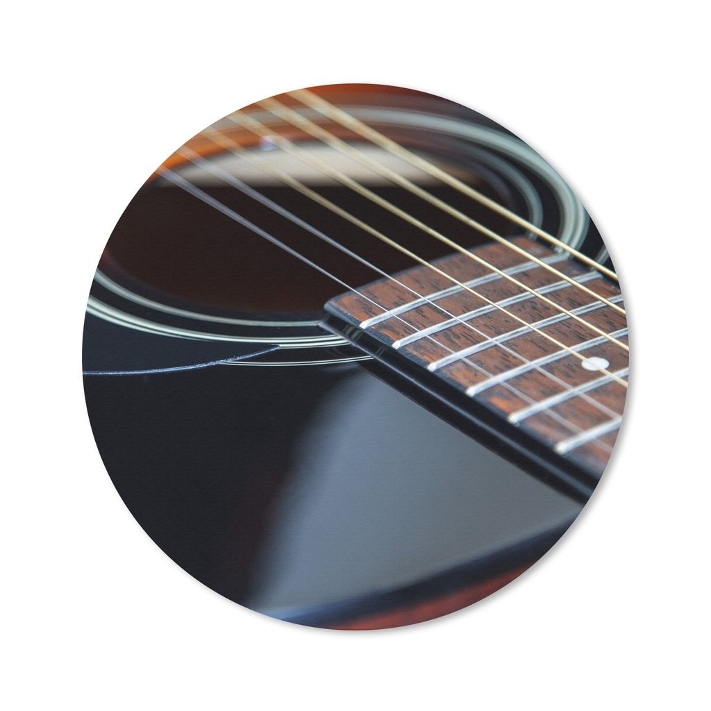 MuchoWow Mauspad Mousepad Schöne schwarze und braune Akustikgitarre 30x30 cm - Mousepads - Maus Mat - Pad - Mausunterlage - Tischunterlage - Sch...