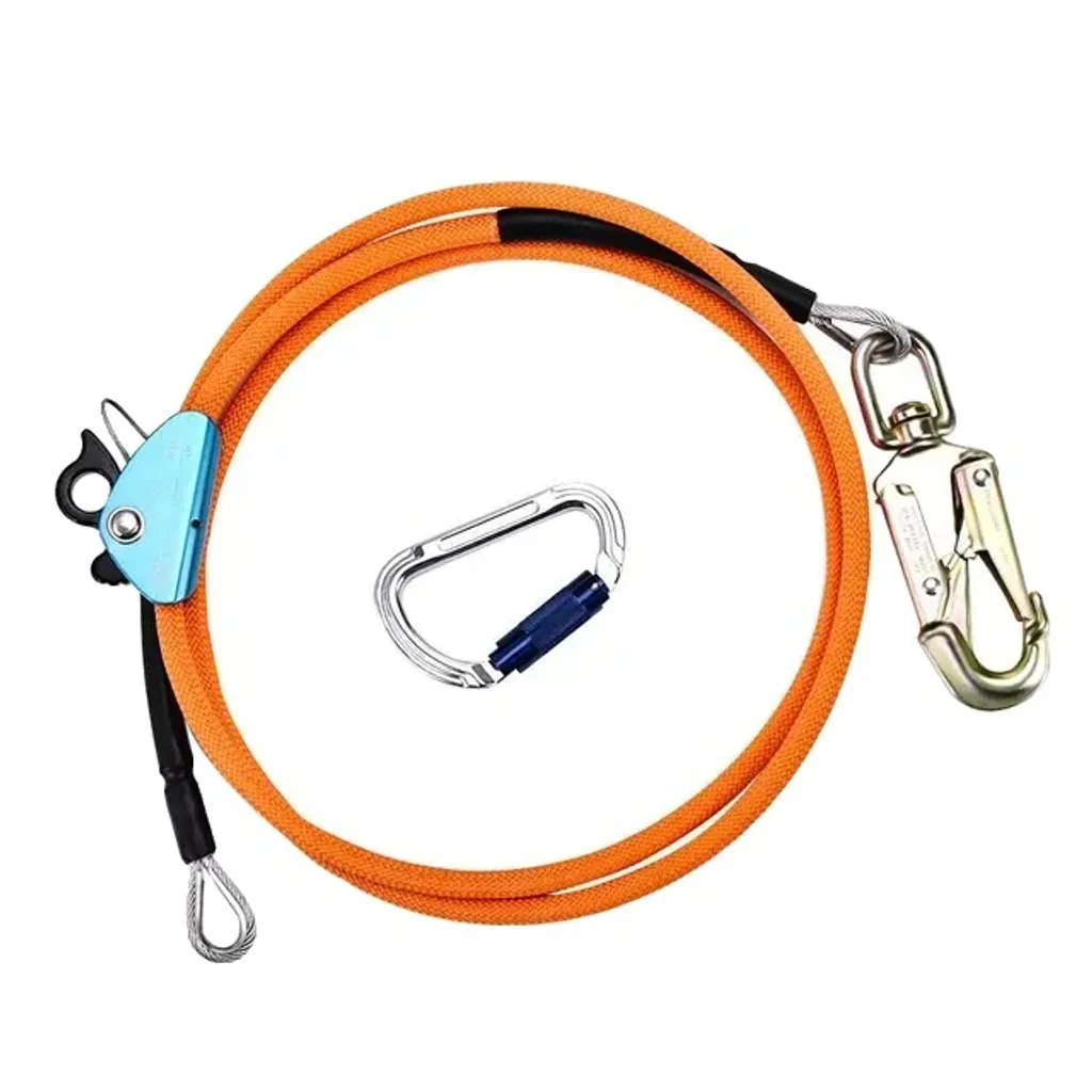 Kit Flip Line à âme métallique 12mm x 2,4m avec mousqueton triple action