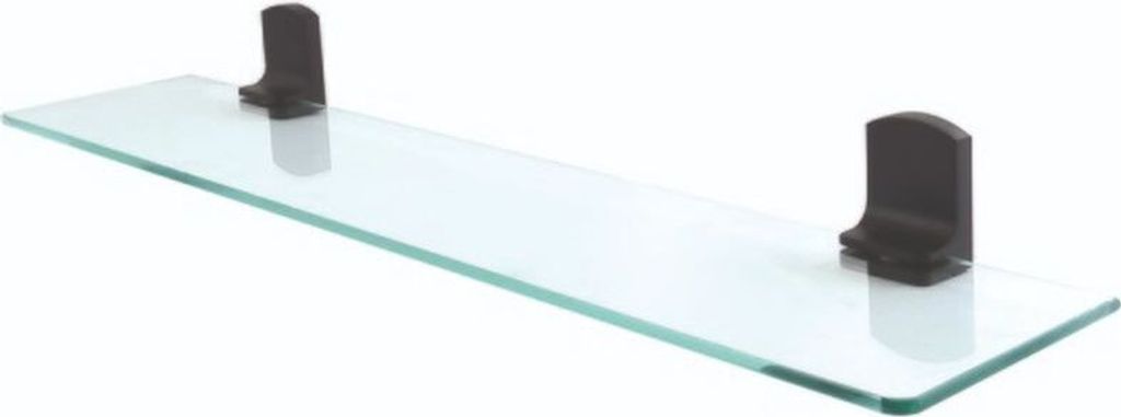 Spirella Wand-Glasablage "Taku" Badezimmerablage Ablage Wandablage für das Badezimmer aus Glas und Edelstahl 60cm - zum kleben und bohren