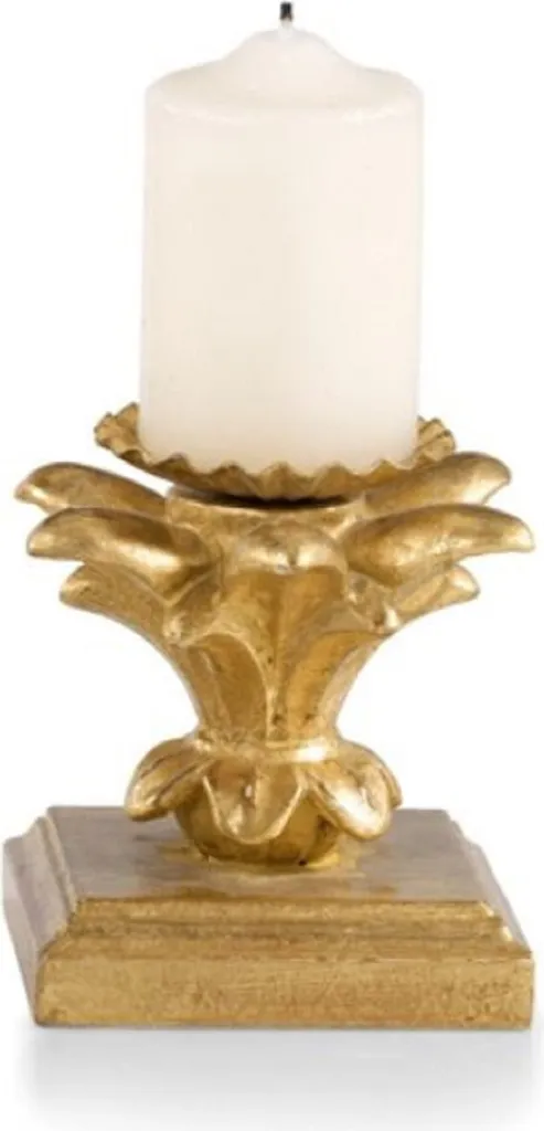 Bougeoir Baroque Sculpté Main Antique Gold 9cm - Qualité de Luxe Italienne