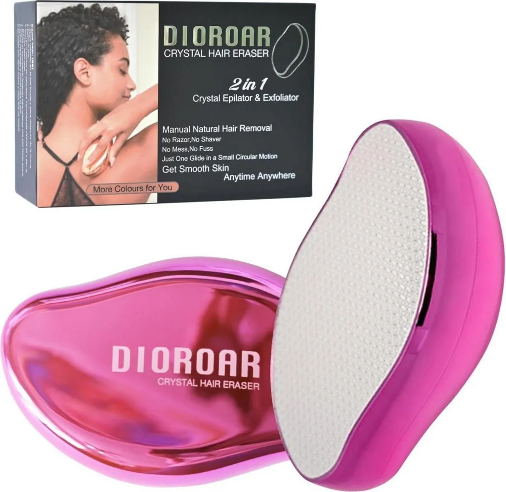 Épilateur cristal DIOROAR Hot Pink - Épilation exfoliante et indolore