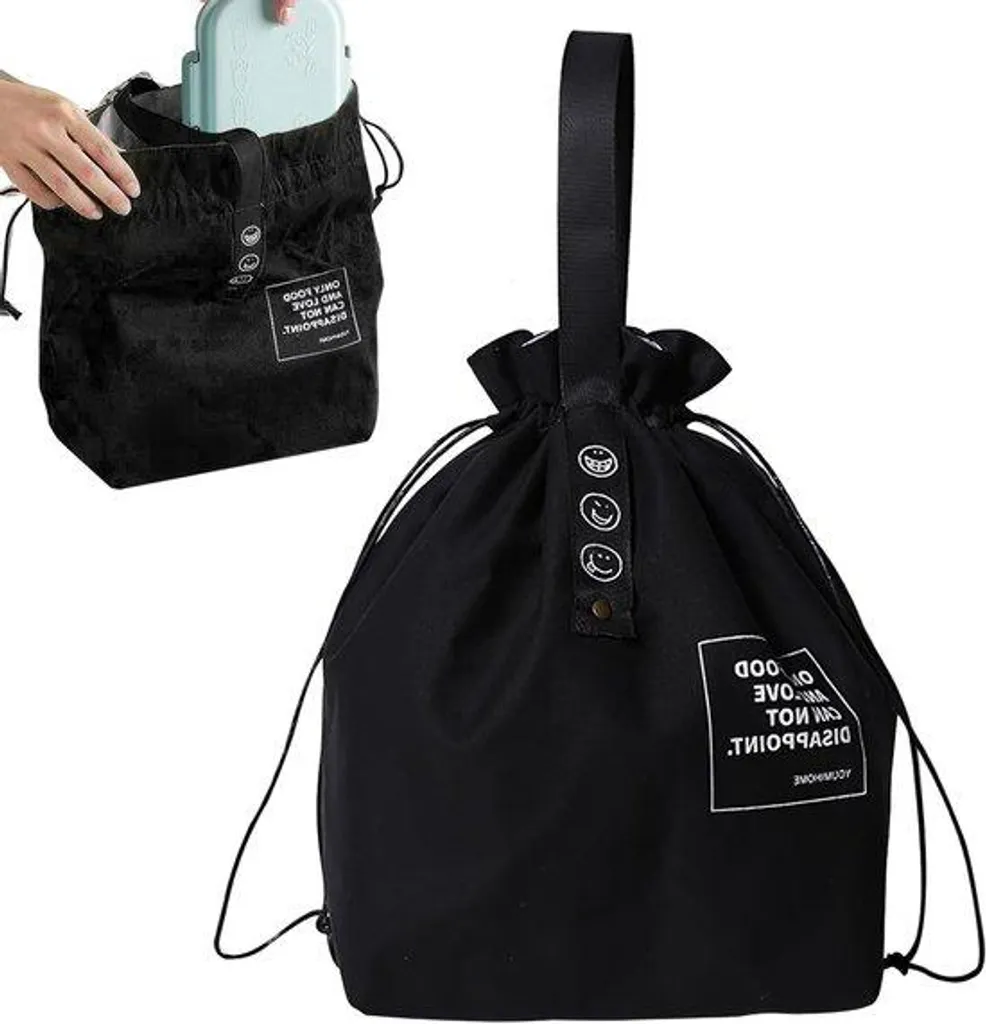 Petite valise pliable en lin noir - Bagage cabine unique fait main