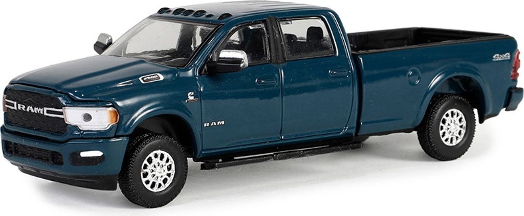 DODGE Ram 2500 Bighorn 2023 blau aus der Serie SHOWROOM FLOOR in Blisterverpackung., GREEN68050-A, Maßstab1/64, GREENLIGHT